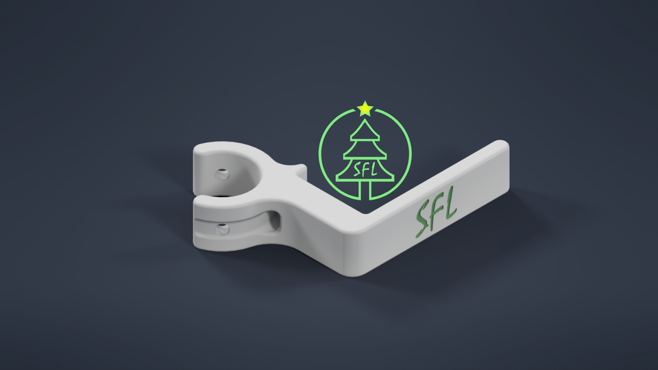 STL FILE - 3/4" PVC Flush Shutter Mount Clip