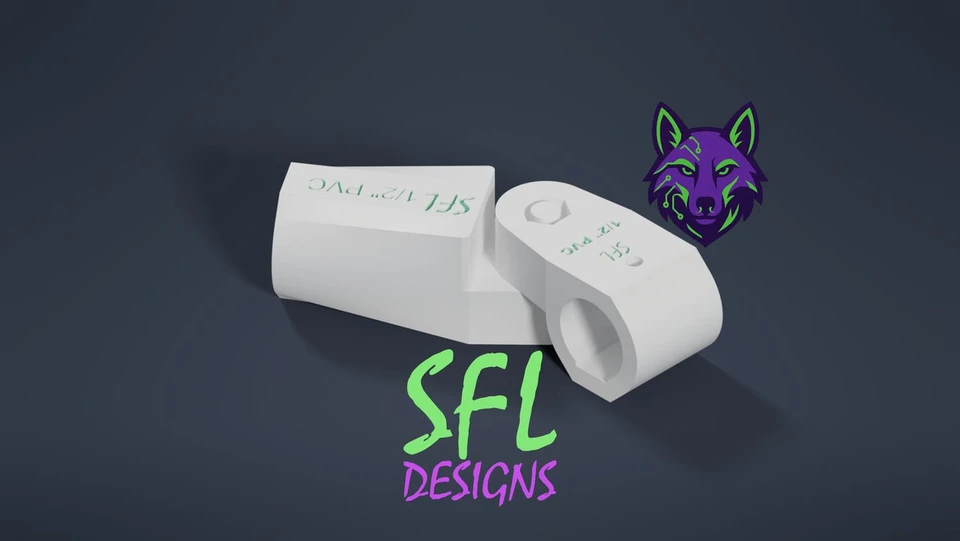 STL File - Adjustable Coyote Connector 3/4" PVC Part B