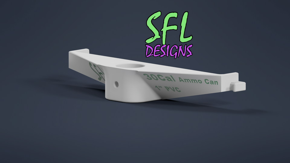STL File - 0.30 CAL Ammo Can Mount 1" PVC