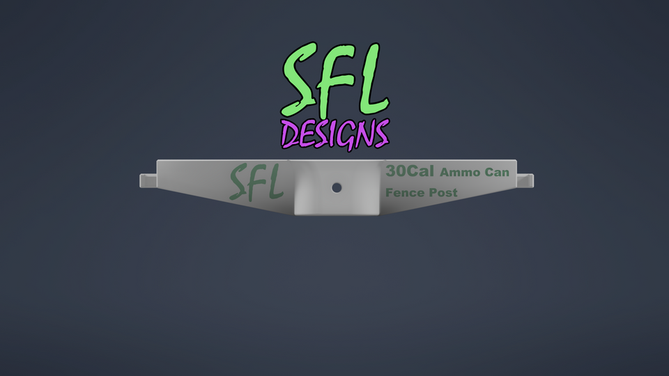 STL File - 0.30 CAL Ammo Can Mount Fence Post