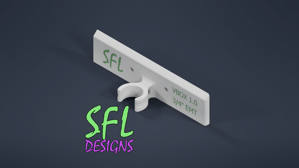 STL File - YPS VBox 1.0 Mount 3/4" EMT