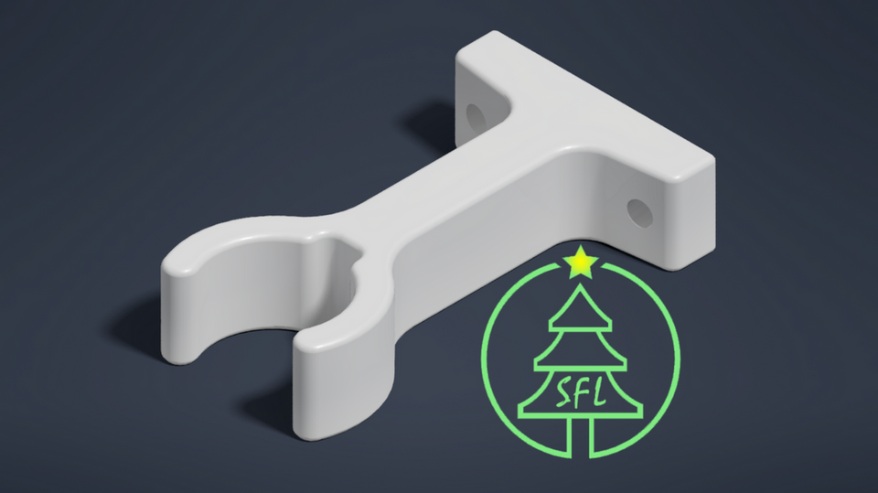 STL File - Standard Wall Mount Clip 1/2" EMT