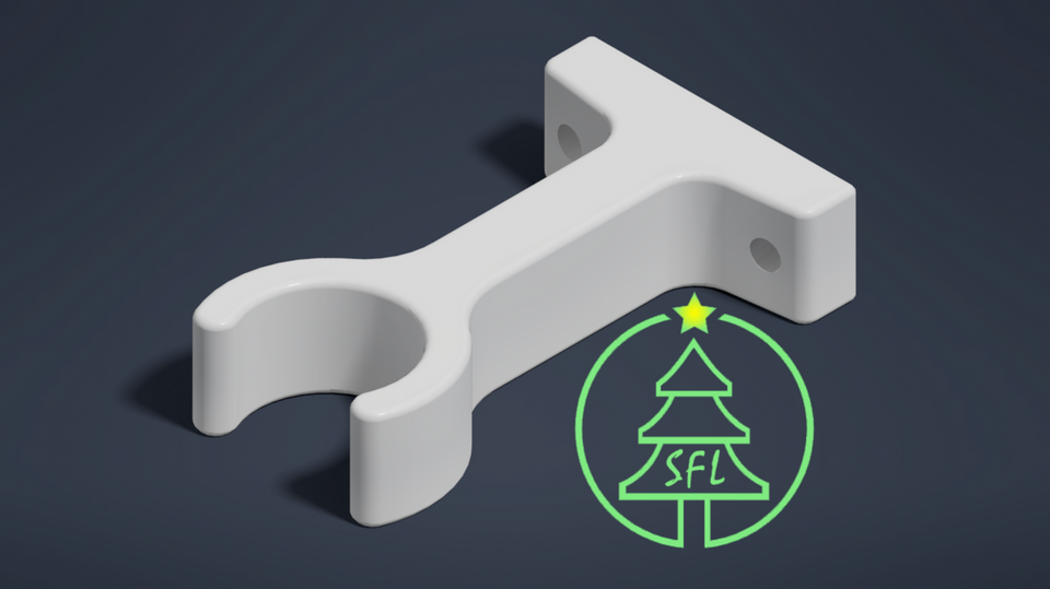 STL File - Standard Wall Mount Clip 1/2" EMT