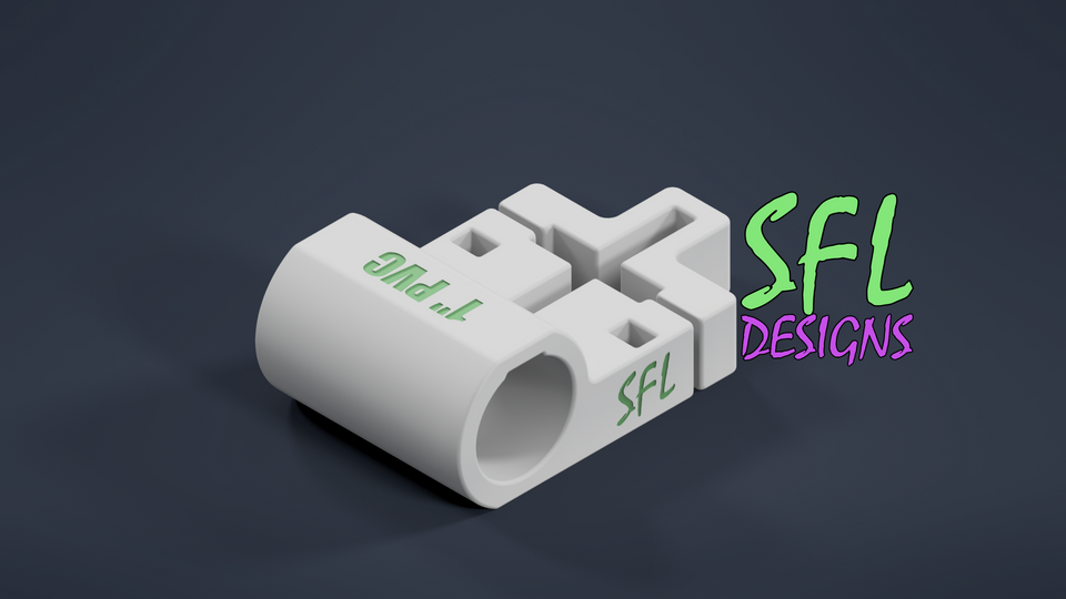 STL File - T-Post to Horizontal 1" PVC Pipe Bracket