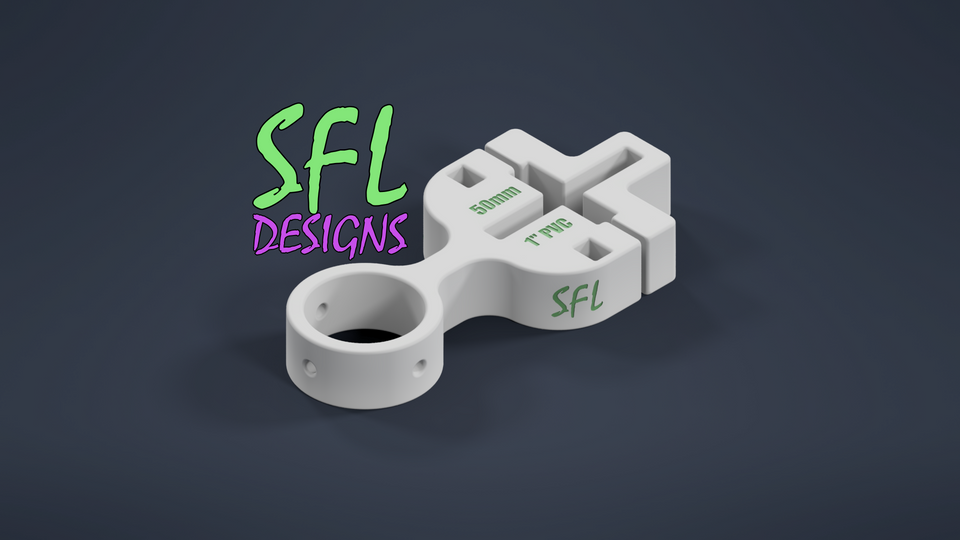 STL File - T-Post to Closed Vertical 1" PVC Pipe Bracket