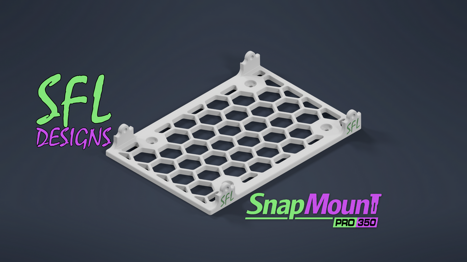 STL File - SnapMount Pro 350 - Single Power Supply Mount