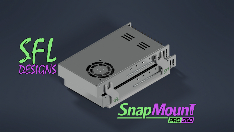 STL File - SnapMount Pro 350 - Dual Power Supply Mount