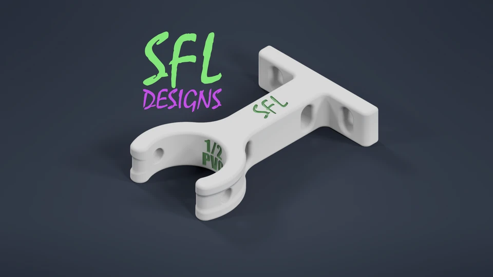 STL File - 3/4" EMT Pipe (Open) to Coro Bracket Ultra Slimline