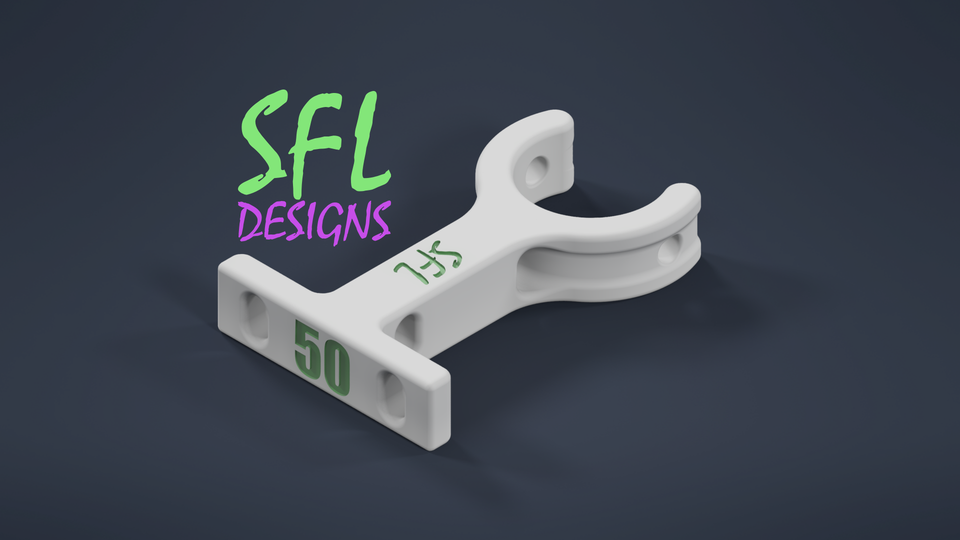 STL File - 3/4" EMT Pipe (Open) to Coro Bracket Ultra Slimline