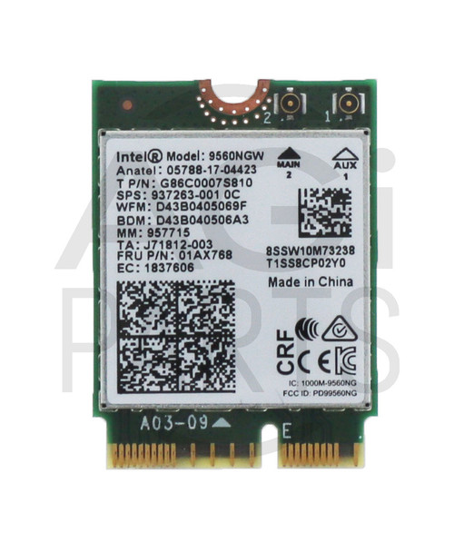 ACER C733T (TOUCH) / C851 / C851T (TOUCH) / C933 / C933T (TOUCH) / CB311-9H / CB315-3H / CB315-3HT (TOUCH) / CP311-2H (TOUCH) / R752T (TOUCH) / R752TN (TOUCH) / R851TN (TOUCH) WIRELESS CARD