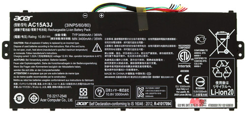 ACER C738T (TOUCH) / CB5-132T (TOUCH)  / CB311-8HT BATTERY 3 CELL