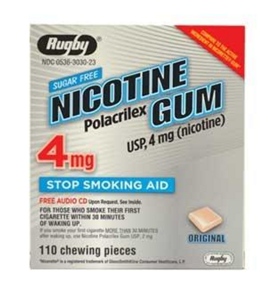Major Nicotine replacement  Nicotine 4mg Sugar Free Gum  Compared to:Nicorette® Gum 110ct 24pk
