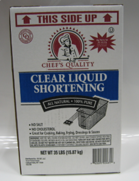 Chef's Quality - Clear Liquid Fry Oil, zero trans fats - 35 lbs