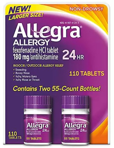 Allegra 24 Hour Allergy Relief 180mg (110 ct.)