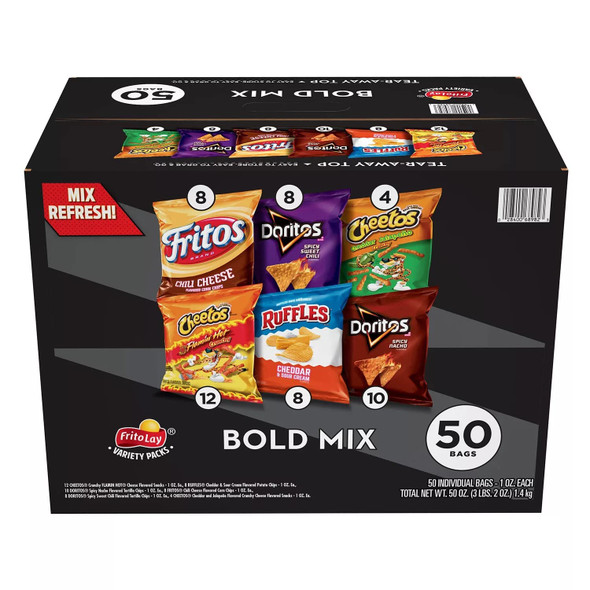 Frito-Lay Bold Mix Variety Pack, 50 Ct Case Pack 2