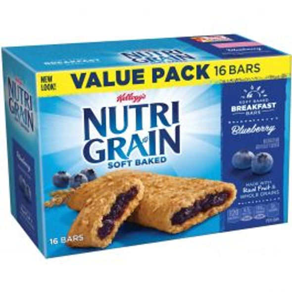 Kellogg's Nutri Grain - Blueberry Cereal Bars - 16/1.3 oz Case Pack 3 Kellogg's Nutri Grain - Blueberry Cereal Bars - 16/1.3 oz Case Pack 3