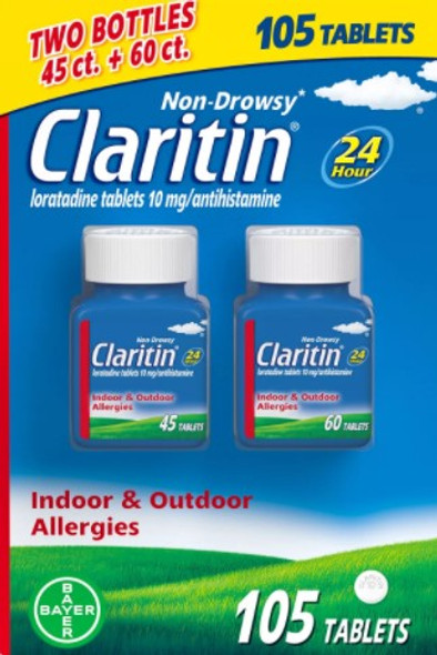 Claritin 24 Hour Non-Drowsy Allergy Medicine Tablets (105 ct.)