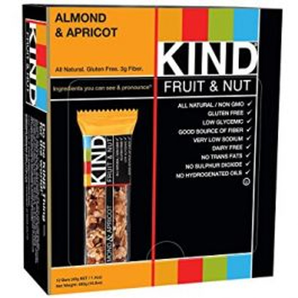 KIND - Almond & Apricot Bars - 12/1.4 oz 6 case pk