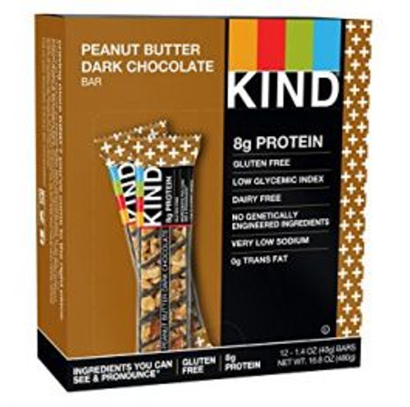 KIND - Peanut Butter Dark Chocolate Bars - 12/1.4 oz 6 case pk