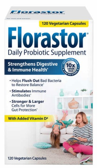 FLORASTOR Digestive Probiotic & Immune Health + D3 Capsules 120cap 1pk *Email us for Pricing Access
