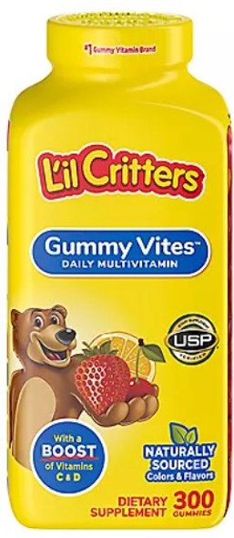 LIL CRITTERS Vitamin Multi  Children Gummies 300ct 1pk *Email us for Pricing Access
