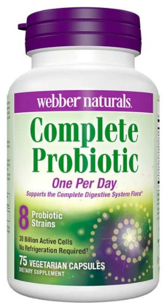 WEBBER NATURALS Digestive Complete Probiotic Capsules 75cap 1pk *Email us for Pricing Access