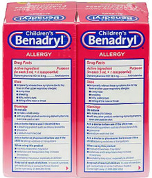 BENADRYL Allergy & Sinus Antihistamine Allergy Cherry Liquid 8oz 2pk *Email us for Pricing Access