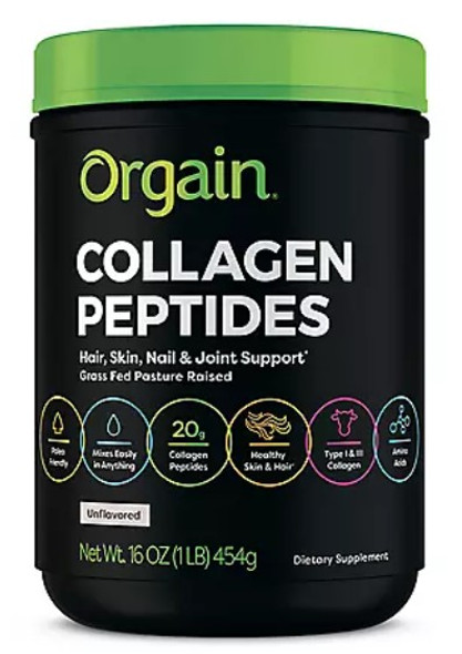 ORGAIN Protein Collagen Peptides Grass-Fed Unflavored Powder 16oz 1pk *Email us for Pricing Access