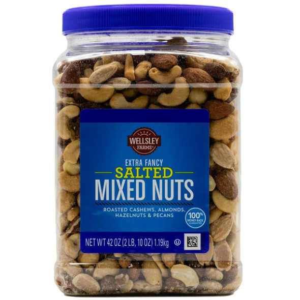 Wellsley Farms Extra Fancy Salted Mixed Nuts, 40 oz.