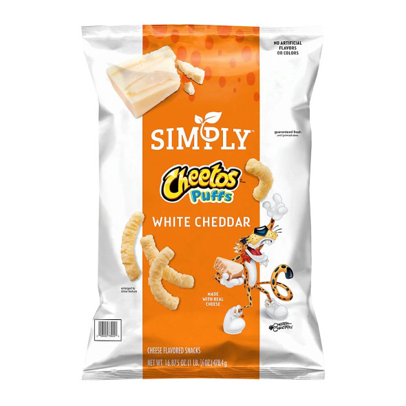 Simply Cheetos Puffs White Cheddar Cheese Snacks, 16.875 oz.