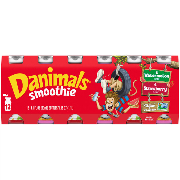 Danimals Squeezables Strawberry and Strawberry-Banana Variety Pack, 12 ct.
