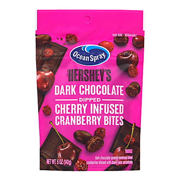 Ocean Spray Hershey's Dark Chocolate Dipped Cherry Infused Cranberries, 20 oz.