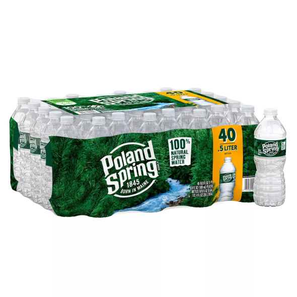 Poland Spring Natural Spring Water, 40 pk./16.9 oz.