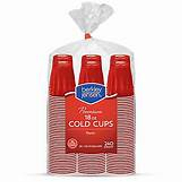 Berkley Jensen 18-Oz. Plastic Cups, 240 ct. - Red