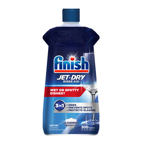 Finish Jet-Dry Ultra Rinse Aid Dishwasher Rinse Agent and Drying Agent, 32 oz.