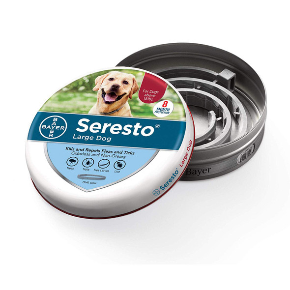 Seresto Flea and Tick Prevention Collar for Large Dogs, 8-Month Treatment
