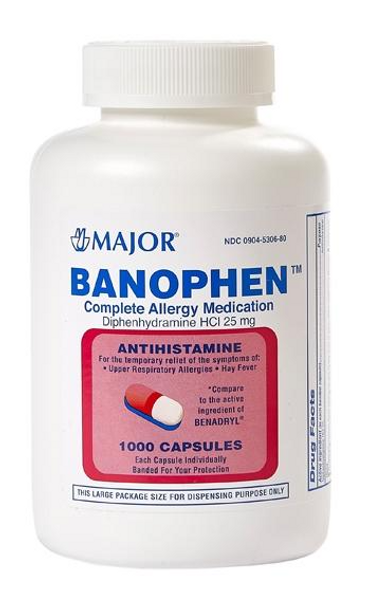 Major Allergy  Diphenhydramine 25mg Cap  Compared to: Benadryl® 1000cap 12pk