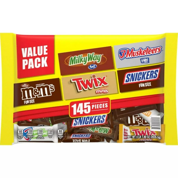 M&M'S, Twix, Snickers & More Bulk Chocolate Candy Variety, 145 ct.