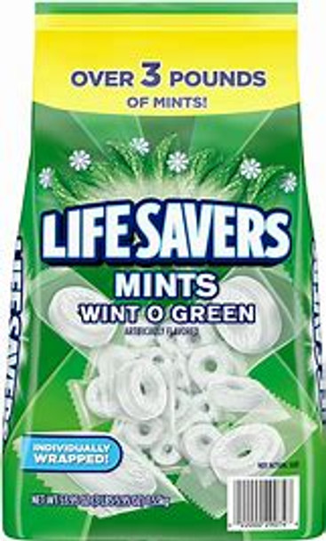Life Savers Wint O Green Breath Mints Bulk Hard Candy, 53.95 oz.