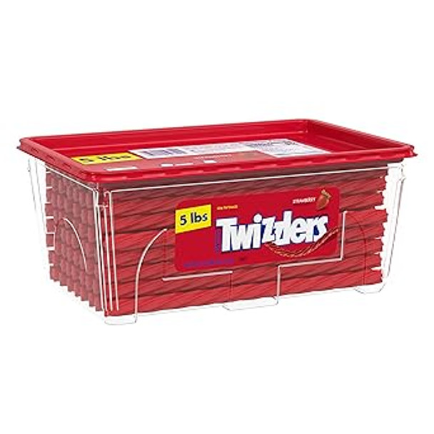 Twizzlers Twists Strawberry Flavored Chewy Candy Bulk Pack, 5 lbs.