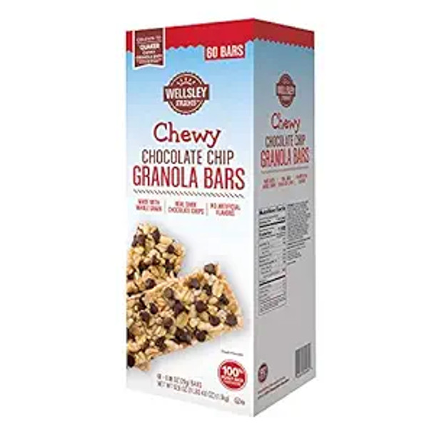 Wellsley Farms Chewy Chocolate Chip Granola Bars, 60 ct.