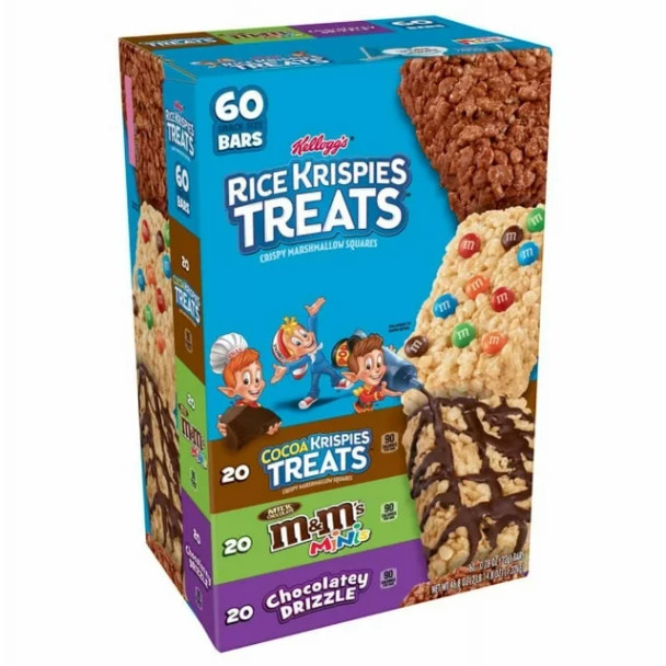 Rice Krispies Treats Marshmallow Snack Bars Variety Pack, 60 ct.