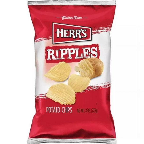 HERR'S Ripple Potato Chips, 18 oz.