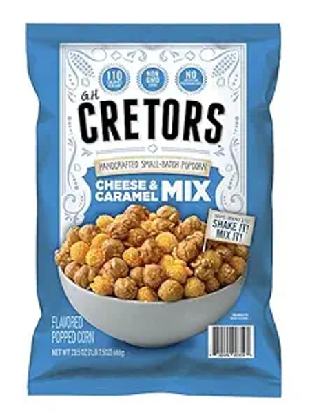 Cretors Cheese & Caramel Mix Popped Corn, 23.5 oz.