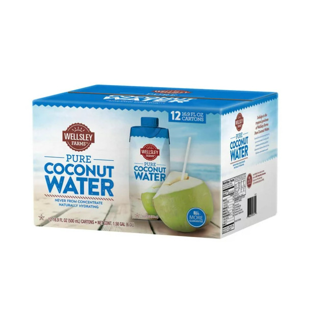Wellsley Farms Coconut Water, 12 pk./500mL