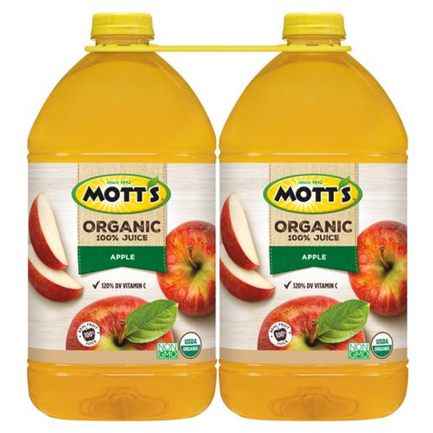 Mott's 100% Organic Apple Juice, 2 pk./1 gal.