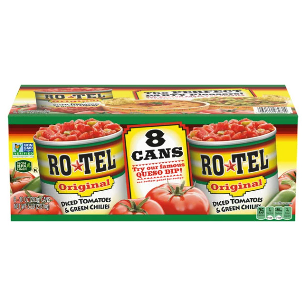 Rotel Original Diced Tomatoes and Green Chilies, 8 pk./10 oz.