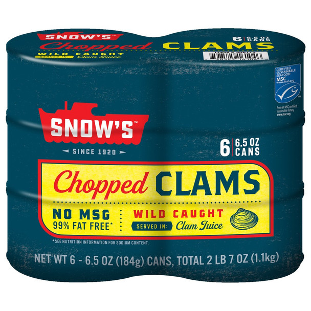 Snow's Ocean Chopped Clams, 6 pk./6.5 oz.