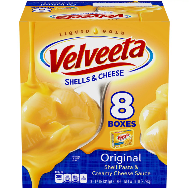 Velveeta Shells & Cheese Original Shell Pasta Meal, 8 pk./12 oz.