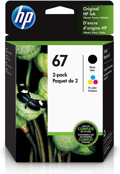 HP 67XL Color and Black Ink Cartridges, 2 pk.